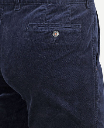 Chino Plato corduroy donkerblauw