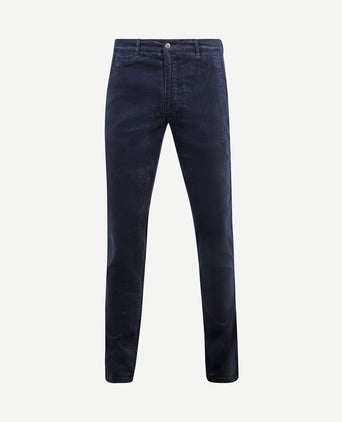 Chino Plato corduroy donkerblauw