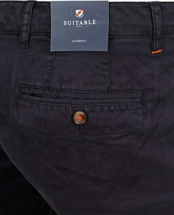 Suitable chino Plato donkerblauw