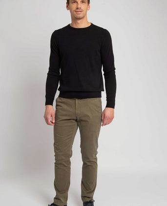 Suitable chino Plato olijfgroen