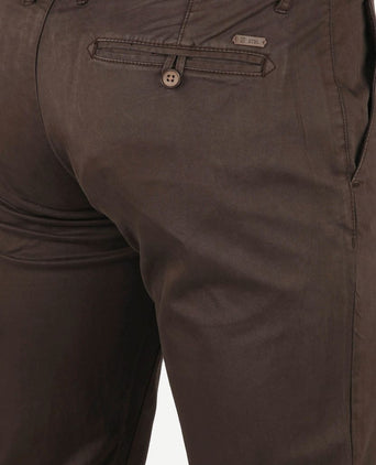 Suitable chino sartre donkerbruin