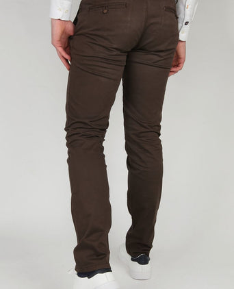 Suitable chino sartre donkerbruin