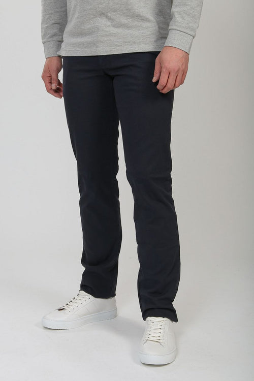 Suitable chino sartre Oxford donkerblauw