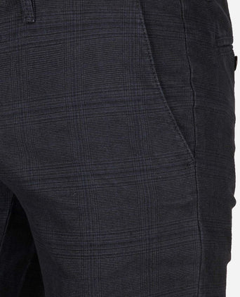 Suitable chino sartre ruit donkerblauw