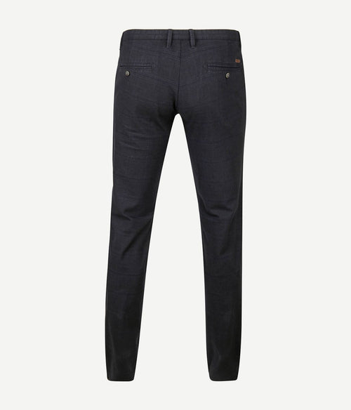 Suitable chino sartre ruit donkerblauw