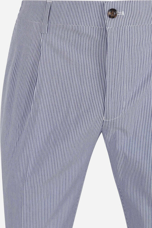 Suitable chino strepen blauw | Slim-fit