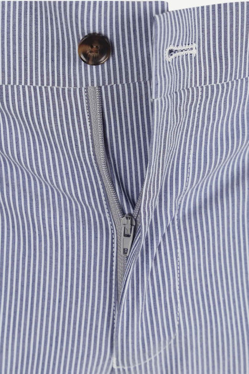 Suitable chino strepen blauw | Slim-fit