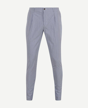 Suitable chino strepen blauw | Slim-fit