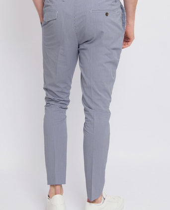 Suitable chino strepen blauw | Slim-fit