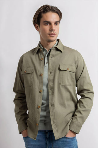 Suitable cia overshirt groen | Regular-fit Suitable cia overshirt groen | Regular-fit
