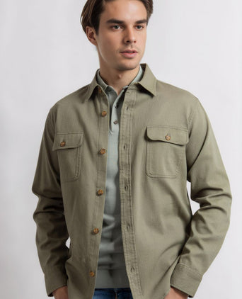 Suitable cia overshirt groen | Regular-fit