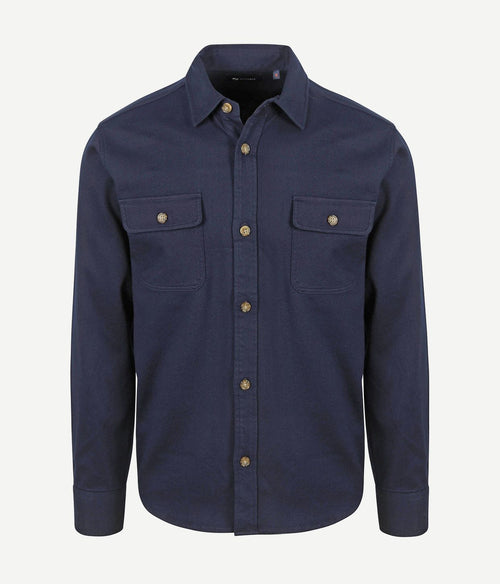 Suitable cia overshirt donkerblauw | Regular-fit