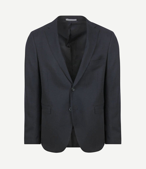 Classic colbert wol blend donkerblauw