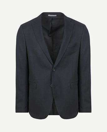 Classic colbert wol blend donkerblauw