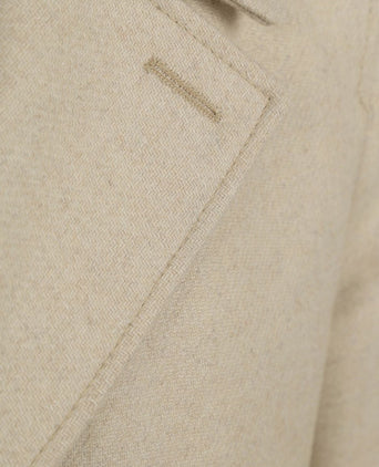 Coat caban wol blend ecru
