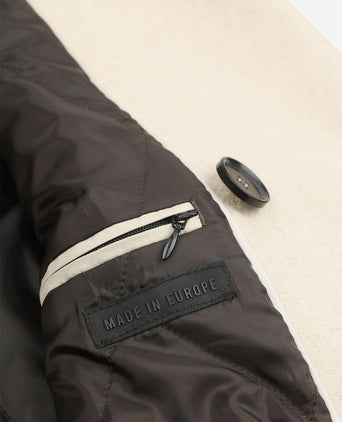 Coat caban wol blend ecru