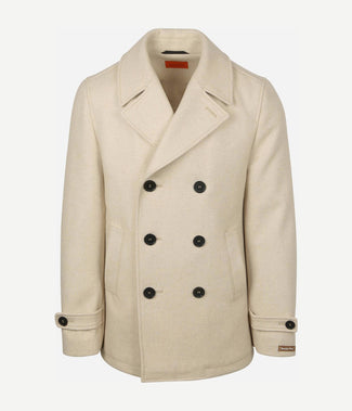 Coat caban wol blend ecru Coat caban wol blend ecru
