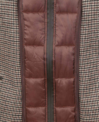 Suitable coat wol pepita beige camel | Slim-fit