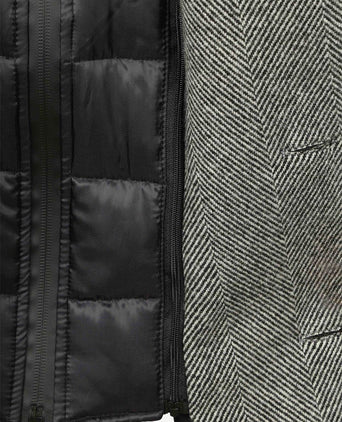 Suitable coat wol pepita pepper grey | Slim-fit