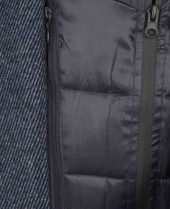 Coat wol twill donkerblauw
