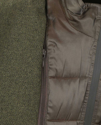 Coat wol twill donkergroen