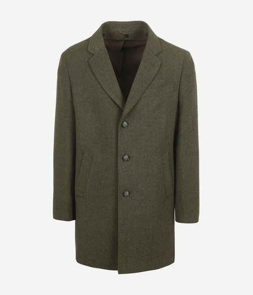 Suitable coat wol twill donkergroen | Slim-fit