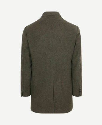 Coat wol twill donkergroen
