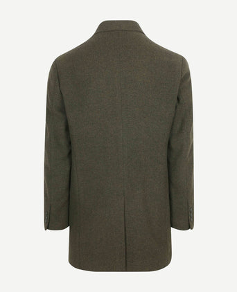 Suitable coat wol twill donkergroen | Slim-fit