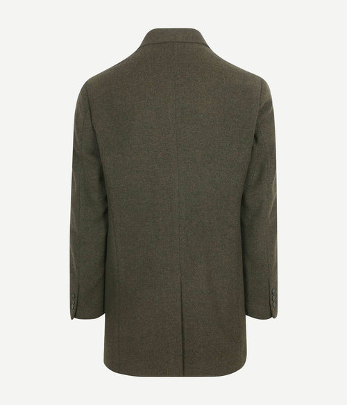 Suitable coat wol twill donkergroen | Slim-fit