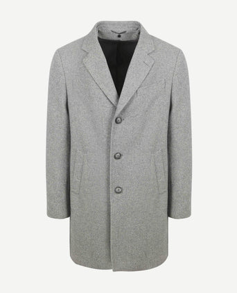 Suitable coat wol twill grijs | Slim-fit