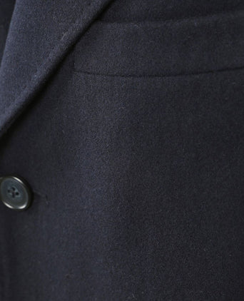 Coat wol twill donkerblauw
