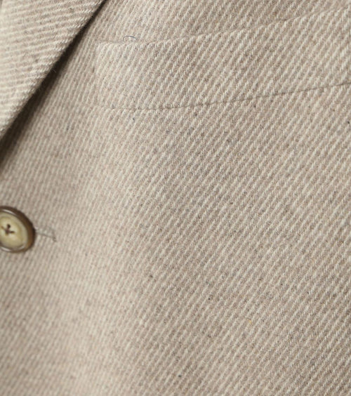 Suitable coat wol twill sand | Slim-fit