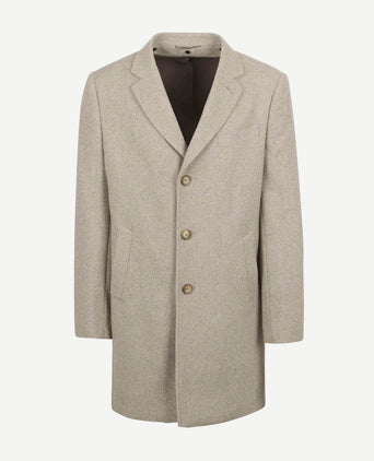 Coat wol twill sand