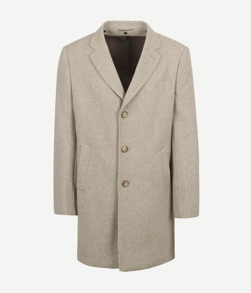 Suitable coat wol twill sand | Slim-fit