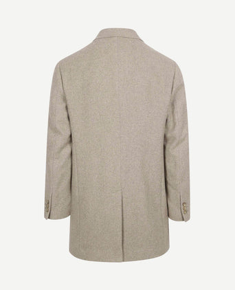 Coat wol twill sand