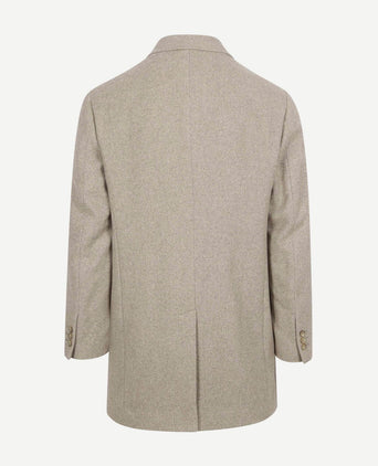 Coat wol twill sand