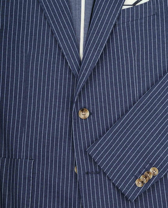 Colbert mylo pinstripe donkerblauw