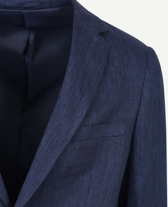 Blazer linen twill donkerblauw