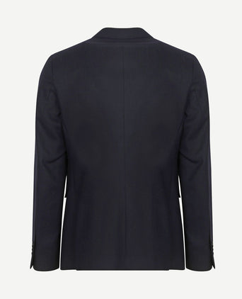 Classic colbert wol blend donkerblauw