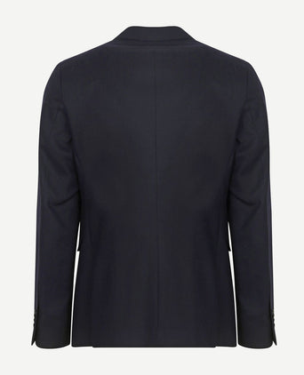 Classic colbert wol blend donkerblauw