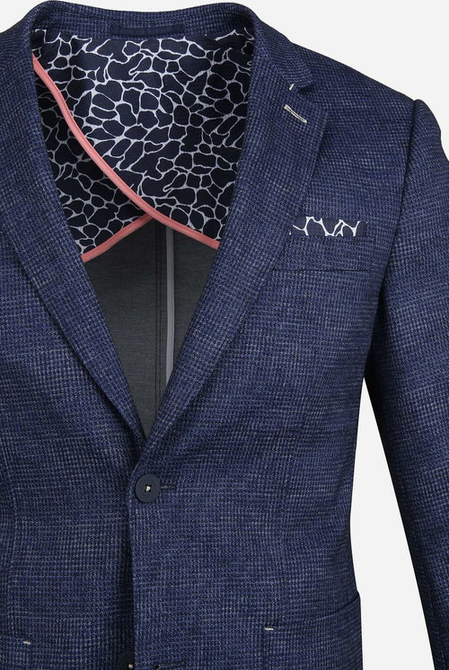 Suitable colbert canavaral dessin donkerblauw
