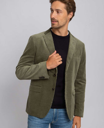 Suitable colbert corduroy groen