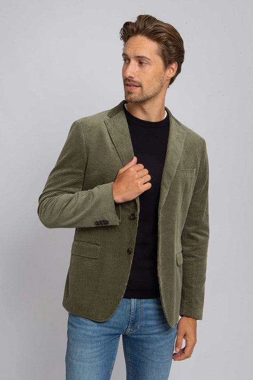 Suitable colbert corduroy groen
