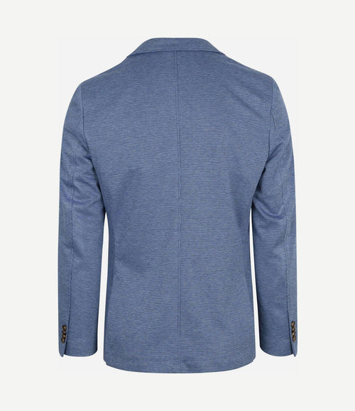 Colbert face print jeans blauw