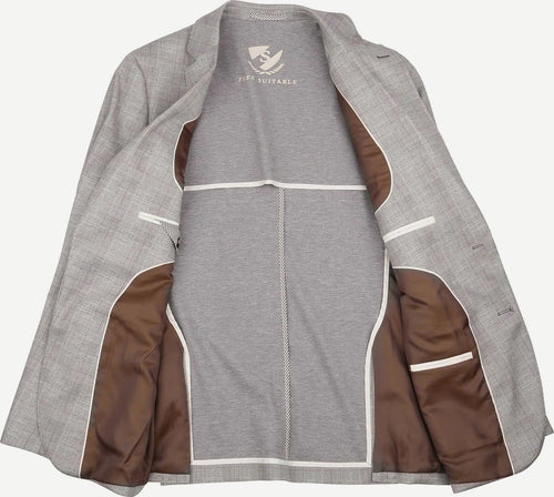 Suitable colbert face print lichtbruin