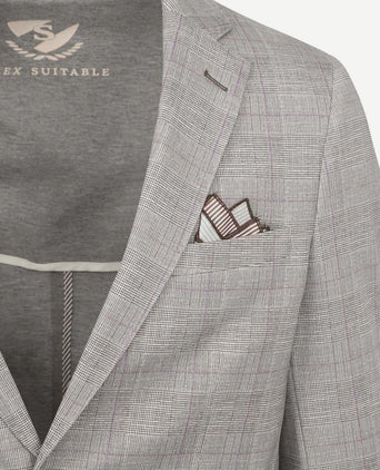 Suitable colbert face print lichtbruin