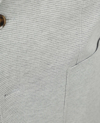 Suitable colbert face print mist grijs