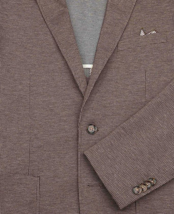 Suitable colbert fame pied de poule bruin | Slim-fit