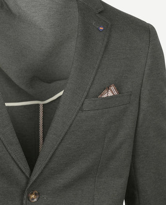 Suitable colbert fame pied de poule donkergroen | Slim-fit