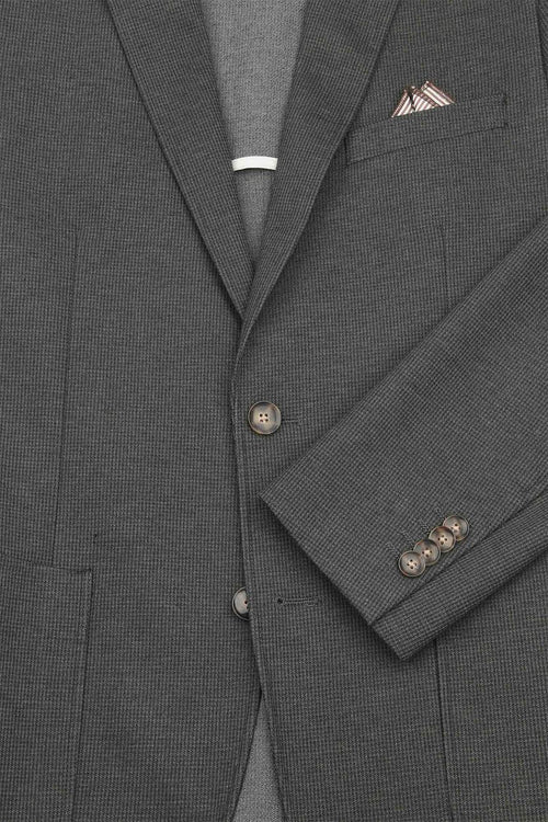 Suitable colbert fame pied de poule donkergroen | Slim-fit